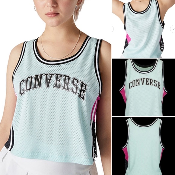 Converse Tops - New with tag! Converse Basketball Crop Jersey Tank